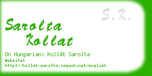 sarolta kollat business card