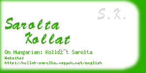 sarolta kollat business card
